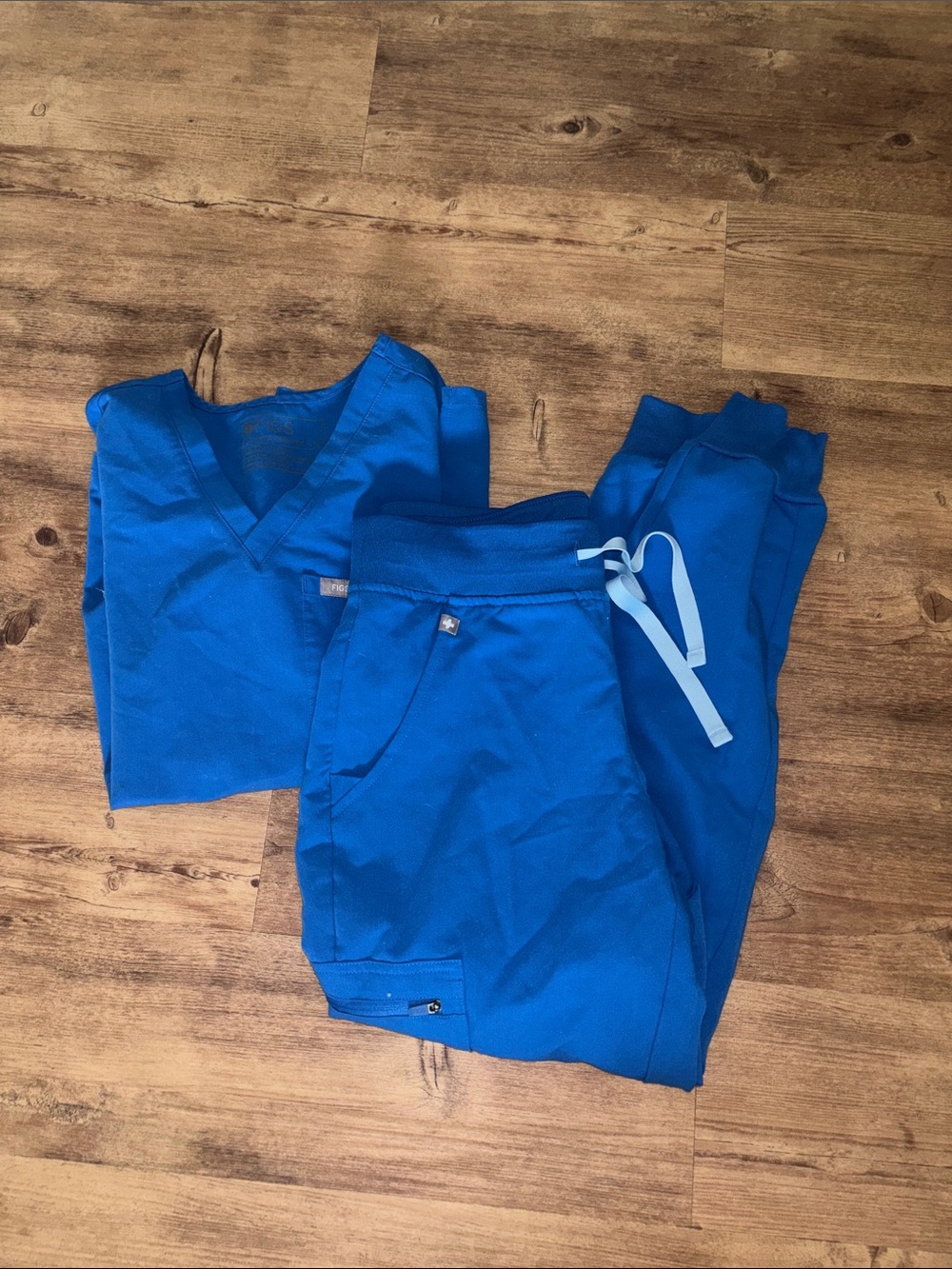 Royal Blue Figs Scrub Set